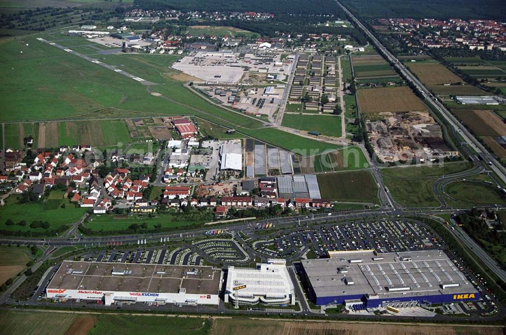 Mannheim from above - Blick auf das IKEA Einrichtungshaus in Mannheim, Kontakt: IKEA Deutschland GmbH & Co. KG, Niederlassung Mannheim, Frankenthaler Straße 123, 68307 Mannheim