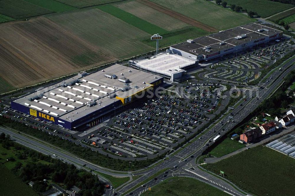 Mannheim from the bird's eye view: Blick auf das IKEA Einrichtungshaus in Mannheim, Kontakt: IKEA Deutschland GmbH & Co. KG, Niederlassung Mannheim, Frankenthaler Straße 123, 68307 Mannheim