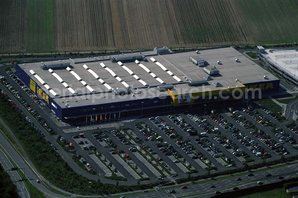 Aerial image Mannheim - Blick auf das IKEA Einrichtungshaus in Mannheim, Kontakt: IKEA Deutschland GmbH & Co. KG, Niederlassung Mannheim, Frankenthaler Straße 123, 68307 Mannheim