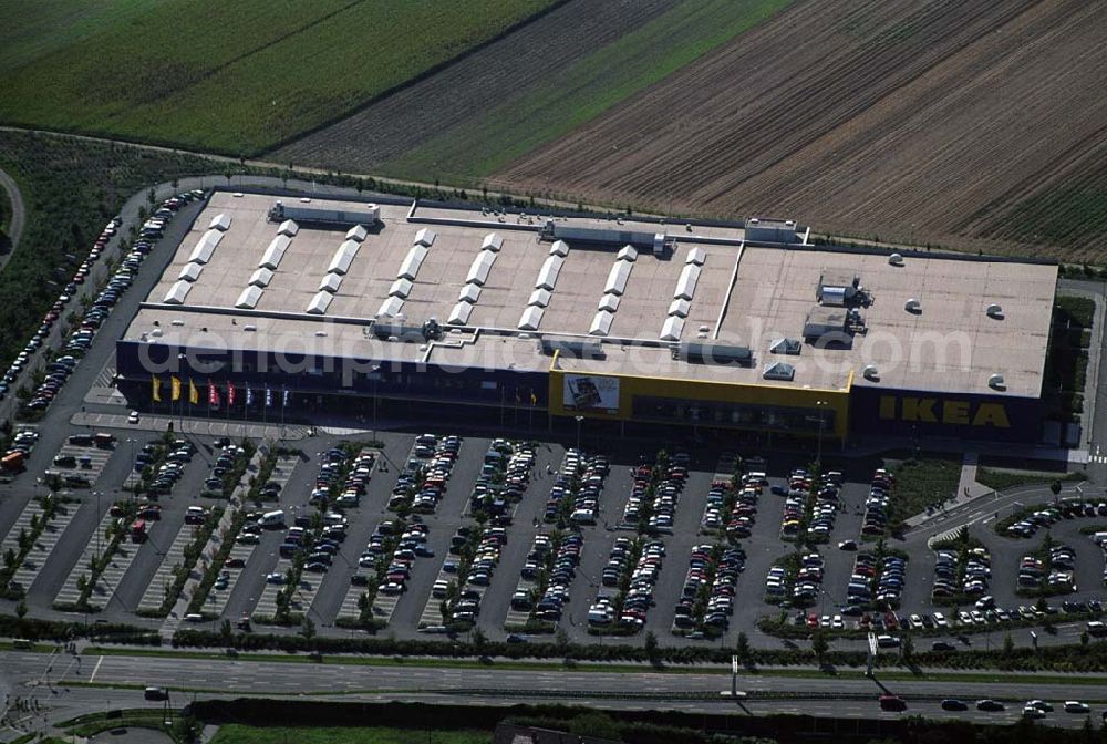 Mannheim from above - Blick auf das IKEA Einrichtungshaus in Mannheim, Kontakt: IKEA Deutschland GmbH & Co. KG, Niederlassung Mannheim, Frankenthaler Straße 123, 68307 Mannheim