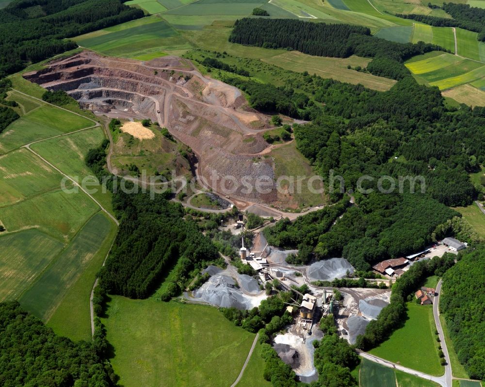 Aerial image Langenthal - View of an industrial area in Langenthal in the federal state of Rhineland-Palatinate