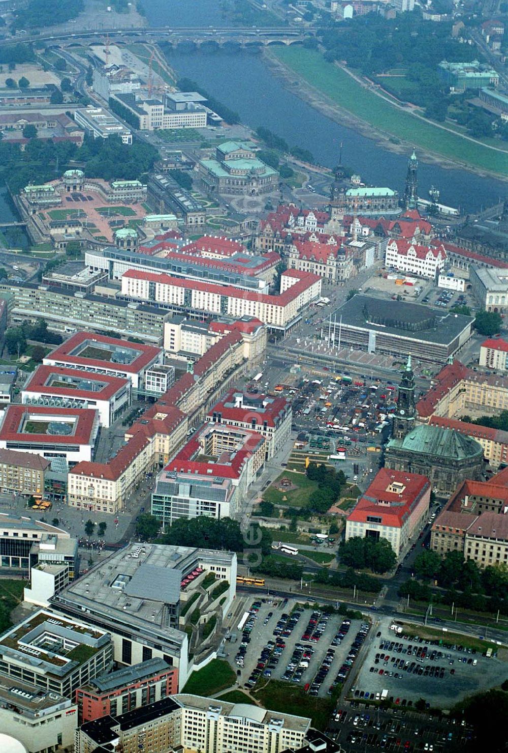 Aerial photograph Dresden ( Sachsen ) - Blick auf die Innenstadt von Dresden