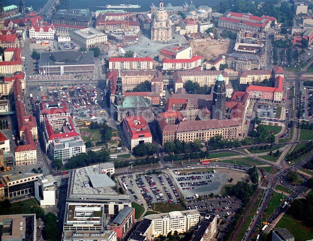 Aerial photograph Dresden ( Sachsen ) - Blick auf die Innenstadt von Dresden