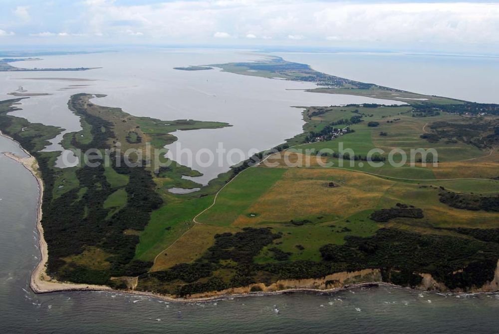 Aerial photograph Hiddensee (Rügen) - Der Dornbusch, die Steilküste Hiddensees.