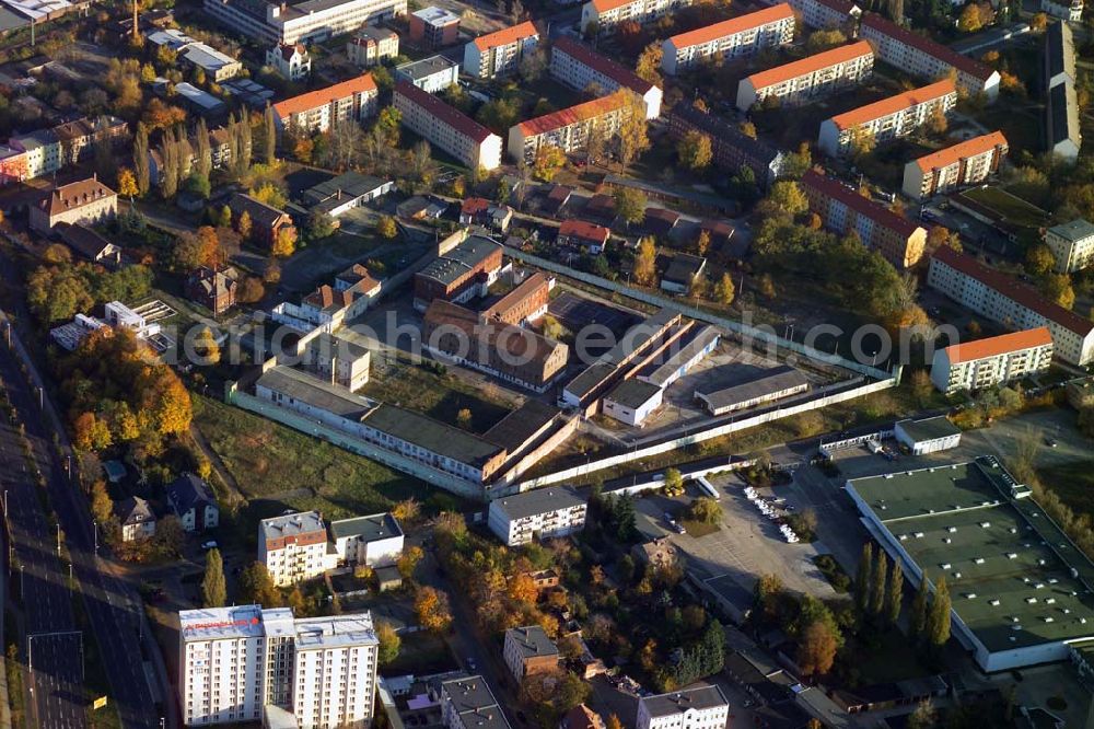 Aerial image Cottbus / Brandenburg - 29.10.2005 Cottbus:Strafvollzugsanstalt Cottbus, Bautzener Straße