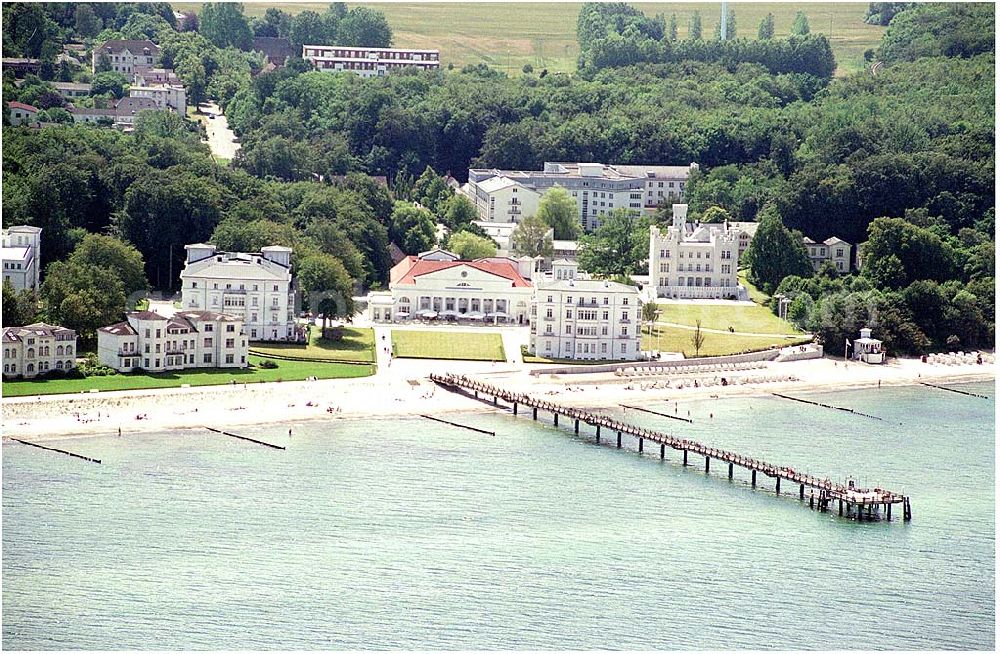 Bad Doberan - Heiligendamm from the bird's eye view: Blick auf das Kempinski Grand Hotel Heiligendamm. Kontakt: Prof.-Dr.-Vogel-Straße 16-18, 18209 Bad Doberan - Heiligendamm, Tel. +49 (0) 38203 740-0, Fax: +49 (0) 38203 740-7474, E-mail: reservations.heiligendamm@kempinski.com