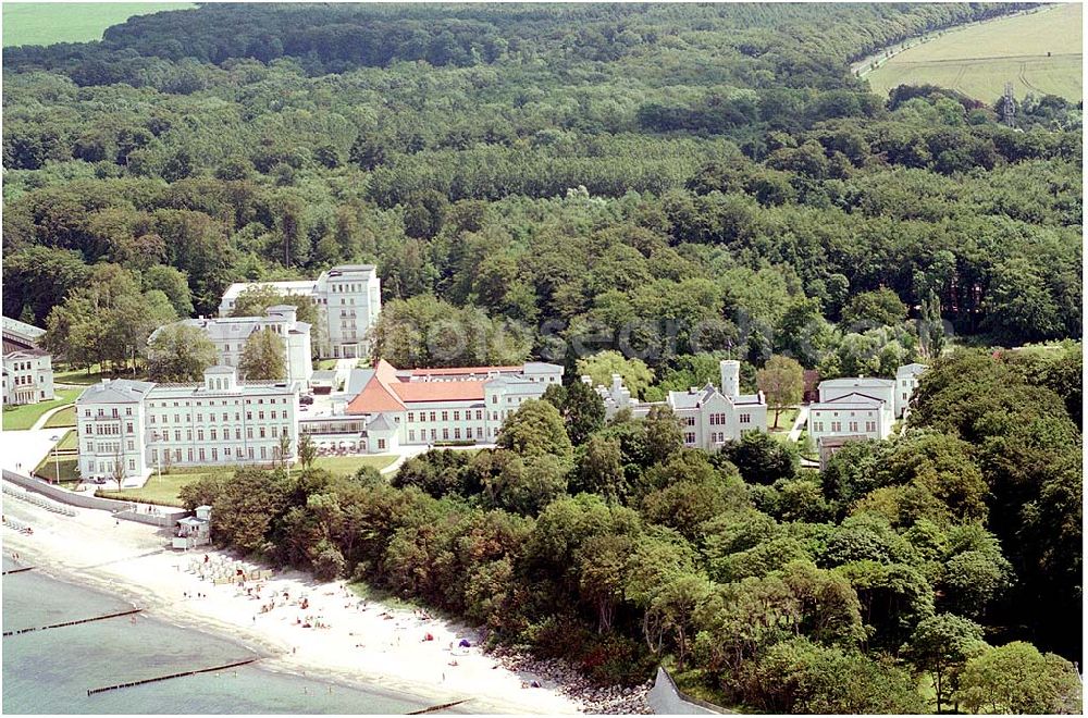 Aerial image Bad Doberan - Heiligendamm - Blick auf das Kempinski Grand Hotel Heiligendamm. Kontakt: Prof.-Dr.-Vogel-Straße 16-18, 18209 Bad Doberan - Heiligendamm, Tel. +49 (0) 38203 740-0, Fax: +49 (0) 38203 740-7474, E-mail: reservations.heiligendamm@kempinski.com