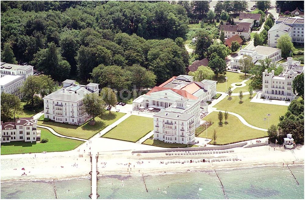 Aerial image Bad Doberan - Heiligendamm - Blick auf das Kempinski Grand Hotel Heiligendamm. Kontakt: Prof.-Dr.-Vogel-Straße 16-18, 18209 Bad Doberan - Heiligendamm, Tel. +49 (0) 38203 740-0, Fax: +49 (0) 38203 740-7474, E-mail: reservations.heiligendamm@kempinski.com