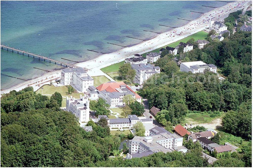 Aerial image Bad Doberan - Heiligendamm - Blick auf das Kempinski Grand Hotel Heiligendamm. Kontakt: Prof.-Dr.-Vogel-Straße 16-18, 18209 Bad Doberan - Heiligendamm, Tel. +49 (0) 38203 740-0, Fax: +49 (0) 38203 740-7474, E-mail: reservations.heiligendamm@kempinski.com