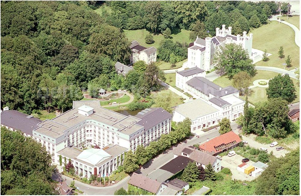 Aerial image Bad Doberan - Heiligendamm - Blick auf das Kempinski Grand Hotel Heiligendamm. Kontakt: Prof.-Dr.-Vogel-Straße 16-18, 18209 Bad Doberan - Heiligendamm, Tel. +49 (0) 38203 740-0, Fax: +49 (0) 38203 740-7474, E-mail: reservations.heiligendamm@kempinski.com