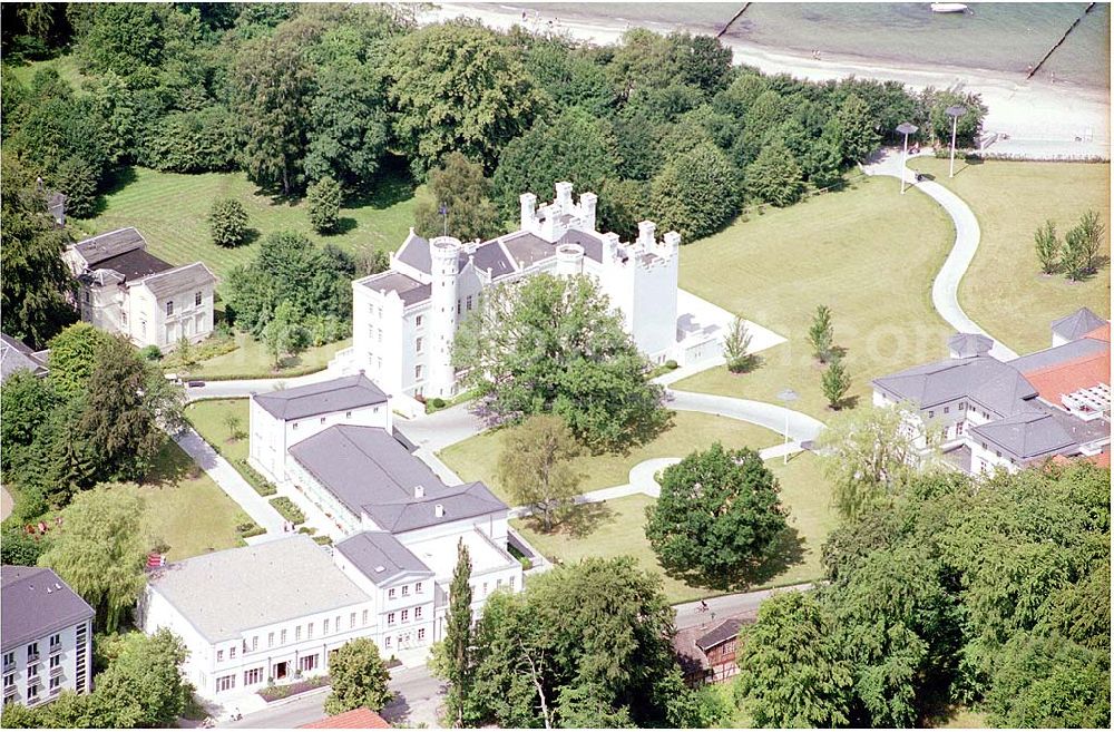 Aerial photograph Bad Doberan - Heiligendamm - Blick auf das Kempinski Grand Hotel Heiligendamm. Kontakt: Prof.-Dr.-Vogel-Straße 16-18, 18209 Bad Doberan - Heiligendamm, Tel. +49 (0) 38203 740-0, Fax: +49 (0) 38203 740-7474, E-mail: reservations.heiligendamm@kempinski.com