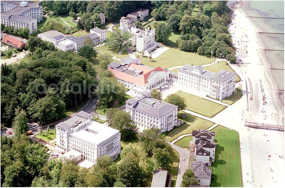 Bad Doberan - Heiligendamm from above - Blick auf das Kempinski Grand Hotel Heiligendamm. Kontakt: Prof.-Dr.-Vogel-Straße 16-18, 18209 Bad Doberan - Heiligendamm, Tel. +49 (0) 38203 740-0, Fax: +49 (0) 38203 740-7474, E-mail: reservations.heiligendamm@kempinski.com