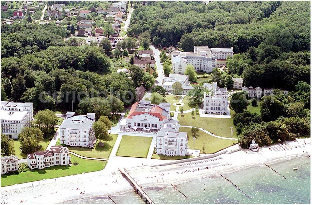 Bad Doberan - Heiligendamm from above - Blick auf das Kempinski Grand Hotel Heiligendamm. Kontakt: Prof.-Dr.-Vogel-Straße 16-18, 18209 Bad Doberan - Heiligendamm, Tel. +49 (0) 38203 740-0, Fax: +49 (0) 38203 740-7474, E-mail: reservations.heiligendamm@kempinski.com