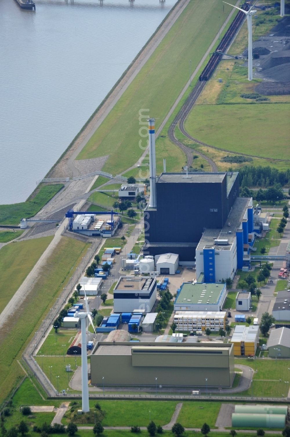 Aerial image Brunsbüttel - Nuclear power station Brunsbüttel