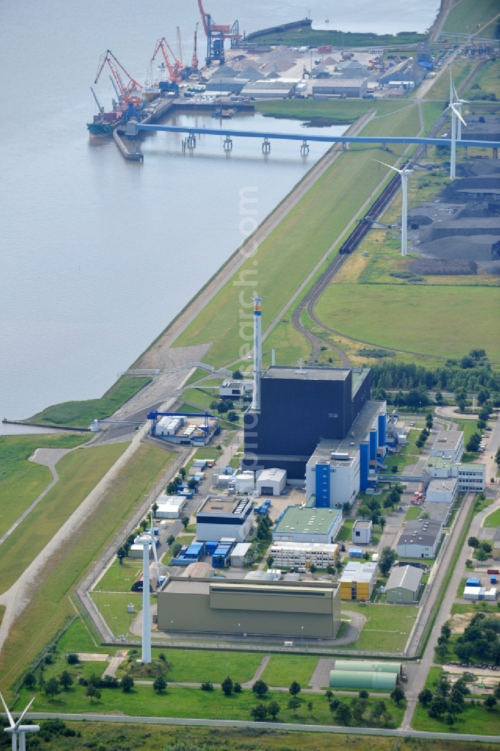 Aerial image Brunsbüttel - Nuclear power station Brunsbüttel