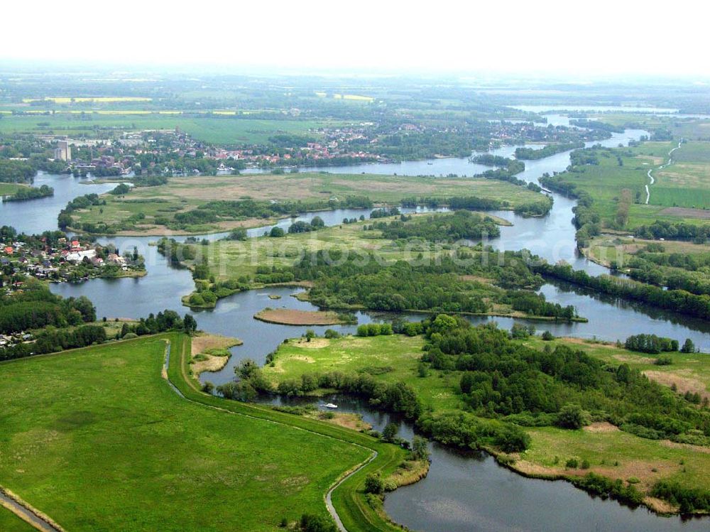 Aerial image Ketzin - Blick auf Ketzin an der Havel in Brandenburg