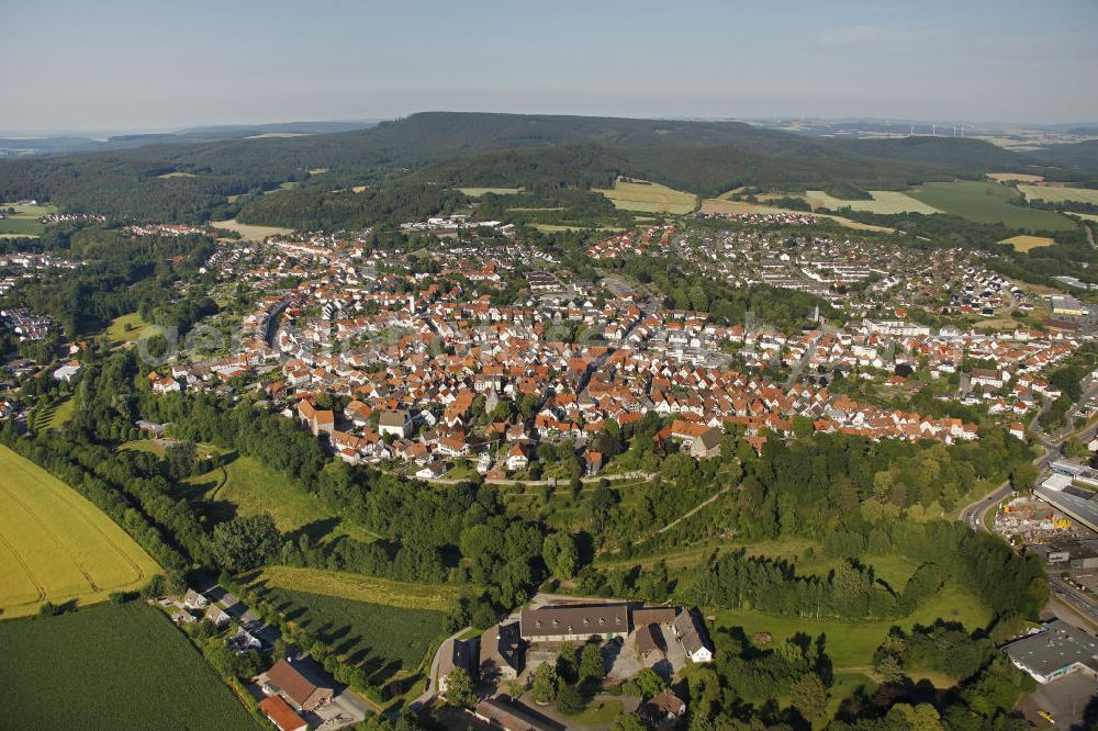 Blomberg from above - Look at the small town of Blomberg in East Westphalia-Lippe in North Rhine-Westphalia