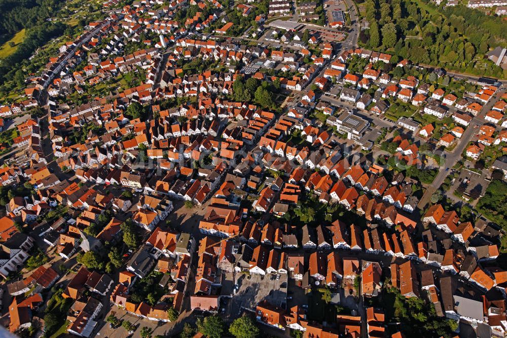 Blomberg from the bird's eye view: Look at the small town of Blomberg in East Westphalia-Lippe in North Rhine-Westphalia