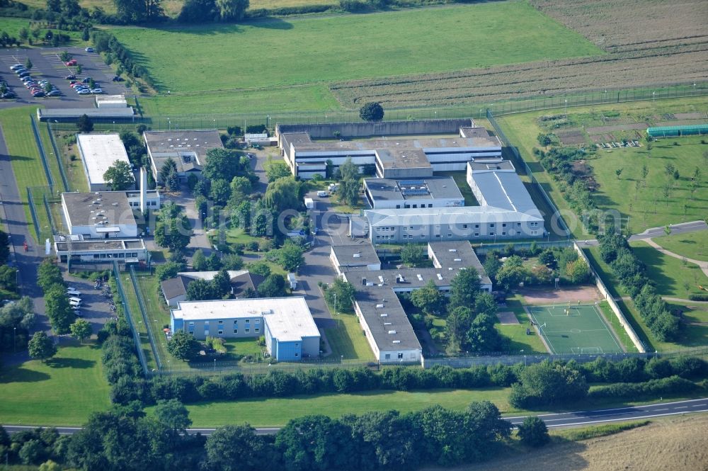 Aerial photograph Andernach - View of the Clinic for Forensic Psychiatry-Good in Andernach in Rhineland-Palatinate. The clinic of the Rhein-Mosel-clinic Andernach is located near the train station Weißenthurm