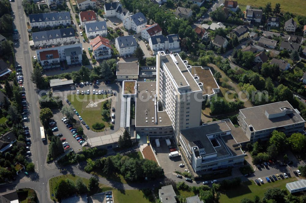 Groß-Umstadt from the bird's eye view: Blick auf die Kreisklinik in Groß-Umstadt. Es ist ein Krankenhaus der Grund- und Regelversorgung. Es wurde 1968 in Betrieb genommen und stellt 289 Betten bereit. Adresse: Krankenhausstr.11, 64823 Groß-Umstadt, Tel. +49 (0)6078 79 0, Fax +49 (0)6078 79 349, Email betriebleitung@kreiskliniken-dadi.de