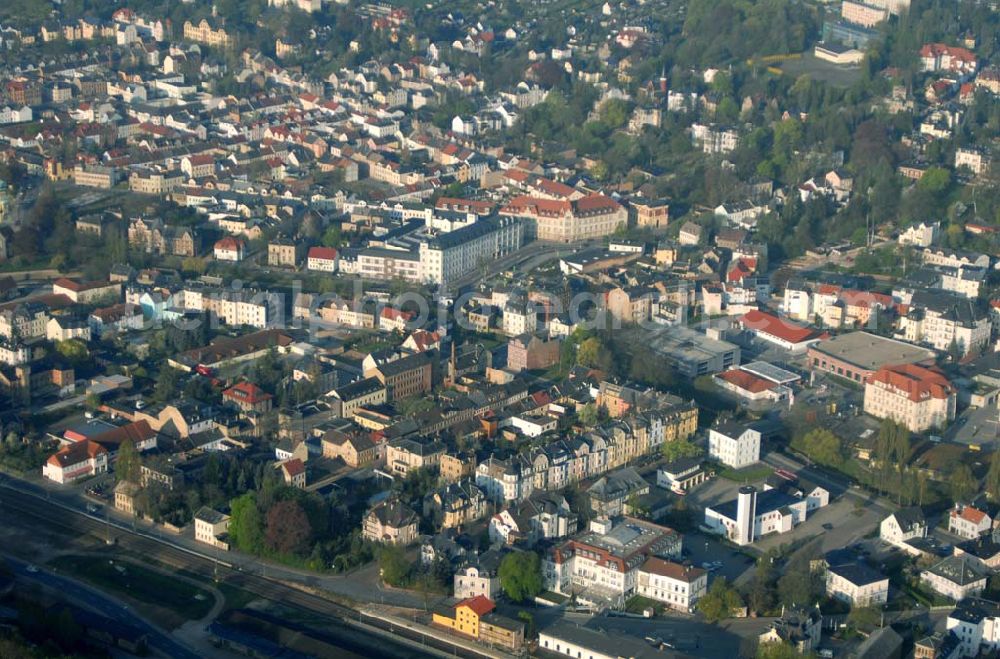 Crimmitschau (Sachsen) from above - Blick auf die Kreisstadt Crimmitschau im Westen Sachsens an der thüringischen Grenze (Landkreis Zwickauer Land)