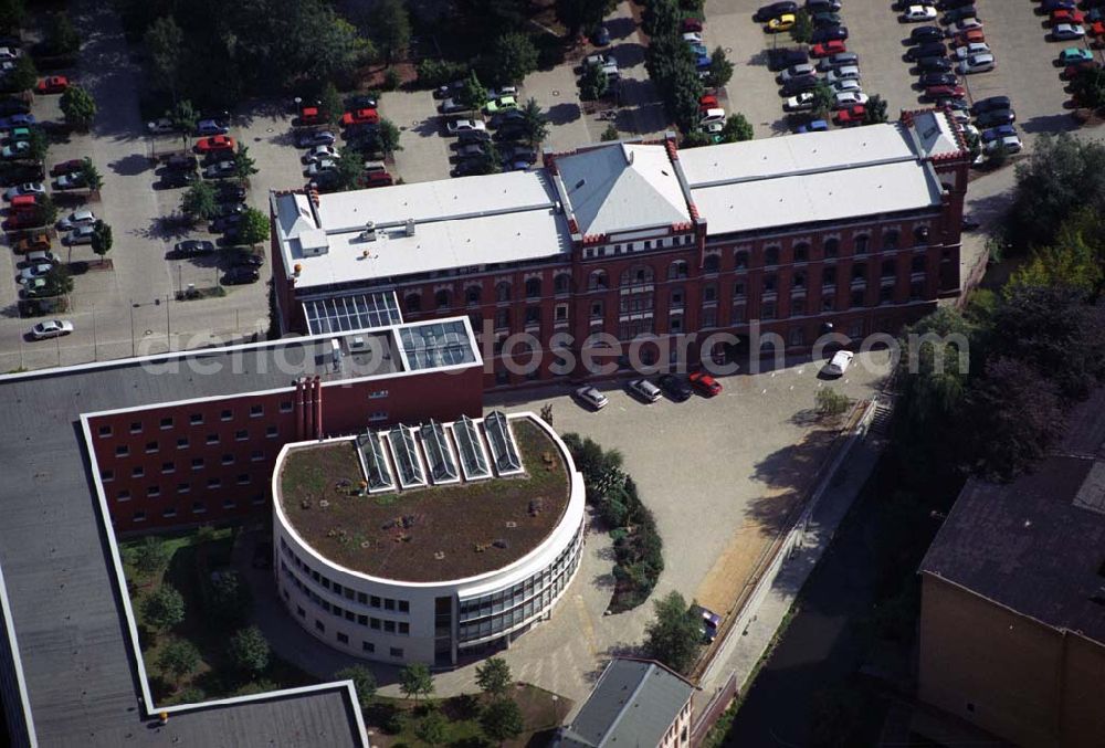 Forst from above - Blick auf die neue Kreisverwaltung mit dem Landratsamt vom Landkreis Spree-Neiße in Forst / Brandenburg in der Heinrich-Heine-Straße 1 in 03149 Forst (Lausitz). Tel. 035 62 / 986 0 ; Fax 035 62 / 986 100 88.