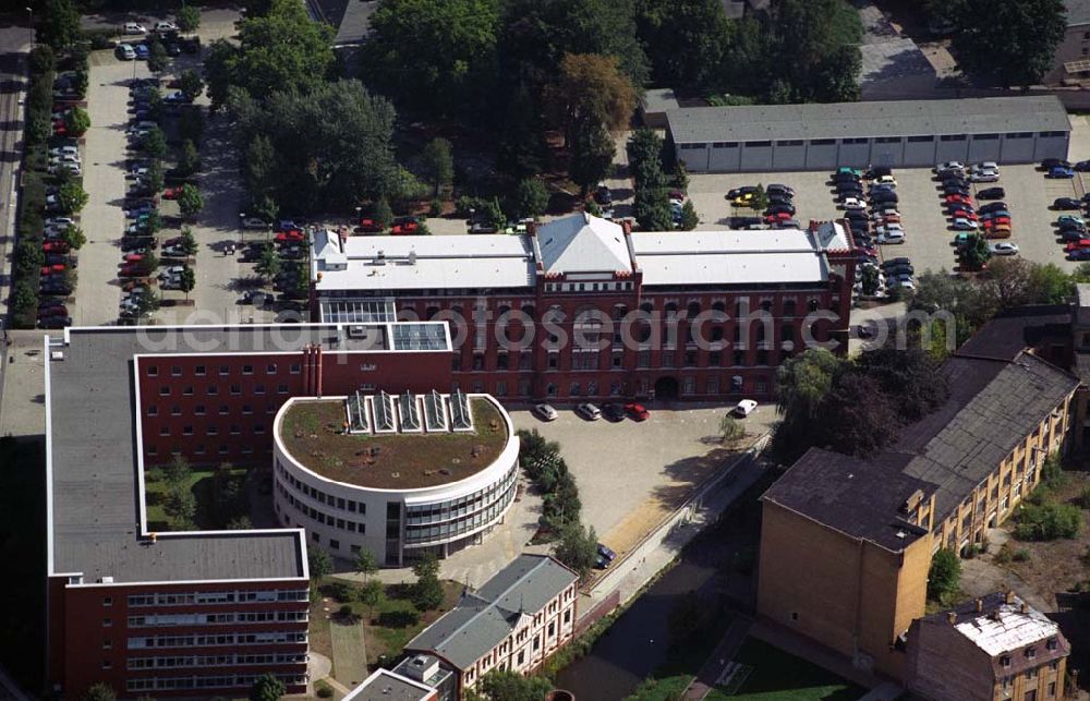 Forst from above - Blick auf die neue Kreisverwaltung mit dem Landratsamt vom Landkreis Spree-Neiße in Forst / Brandenburg in der Heinrich-Heine-Straße 1 in 03149 Forst (Lausitz). Tel. 035 62 / 986 0 ; Fax 035 62 / 986 100 88.