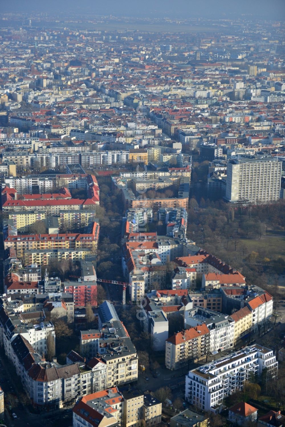 Berlin from above - Overlooking the Kurfuerstendamm and the Hohenzollerndamm in Berlin