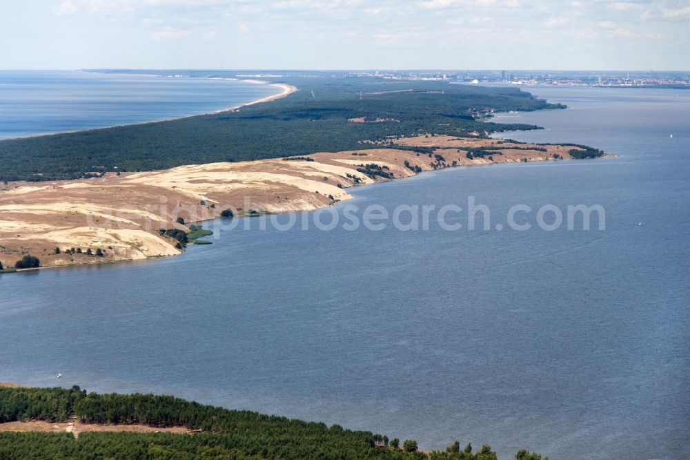 Aerial photograph Pervalka - View on the Kurische Nehrung in Pervalka in KlaipAe?dos apskritis, Lithuania