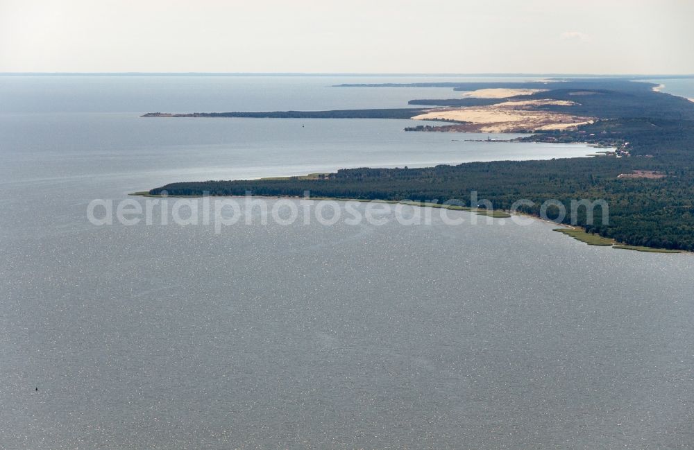 Preila from above - View on the Kurische nehrung in Preila in KlaipAe?dos apskritis, Lithuania