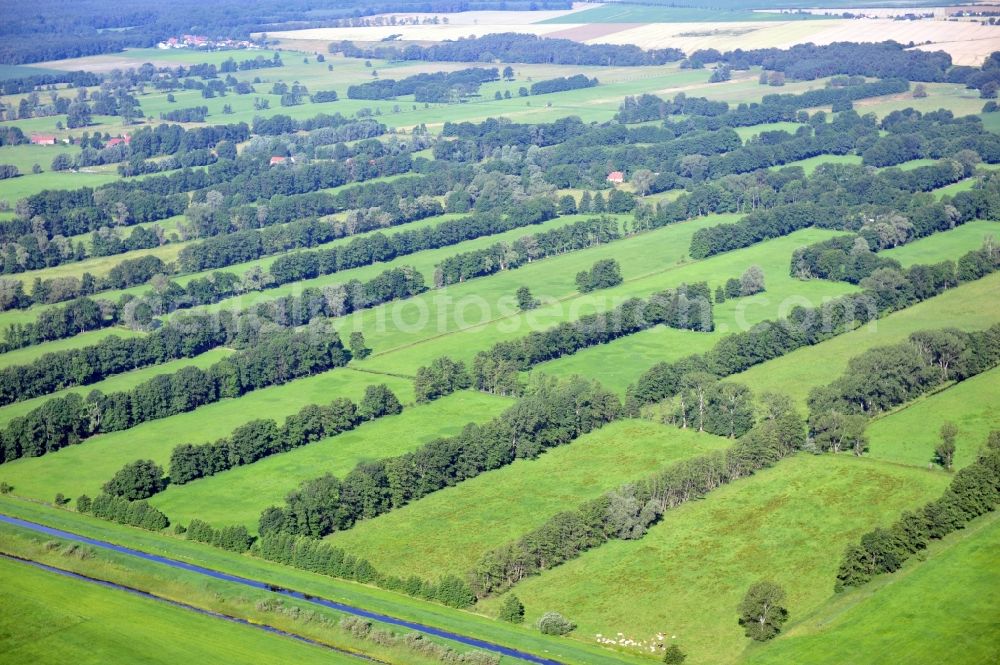 Aerial photograph Sophiendorf - View of landscape in the district Sophiendorf of the village Breddin in Brandenburg