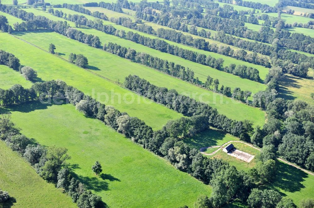 Aerial photograph Sophiendorf - View of landscape in the district Sophiendorf of the village Breddin in Brandenburg