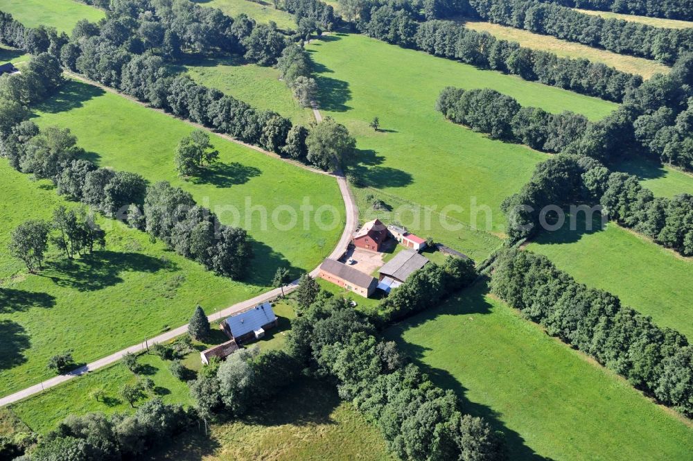 Sophiendorf from the bird's eye view: View of landscape in the district Sophiendorf of the village Breddin in Brandenburg