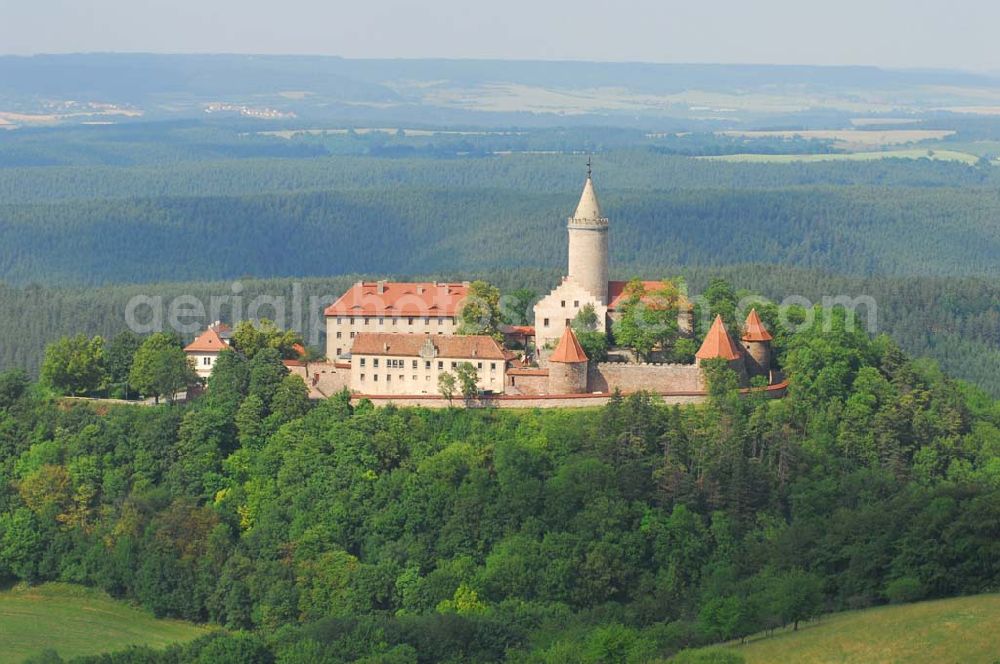 Aerial image Seitenroda - Blick auf die Leuchtenburg in Seitenroda bei Kahla im Thüringer Wald. Kontakt: Museum Leuchtenburg, 07768 Seitenroda, Tel: +49-36424-22 258