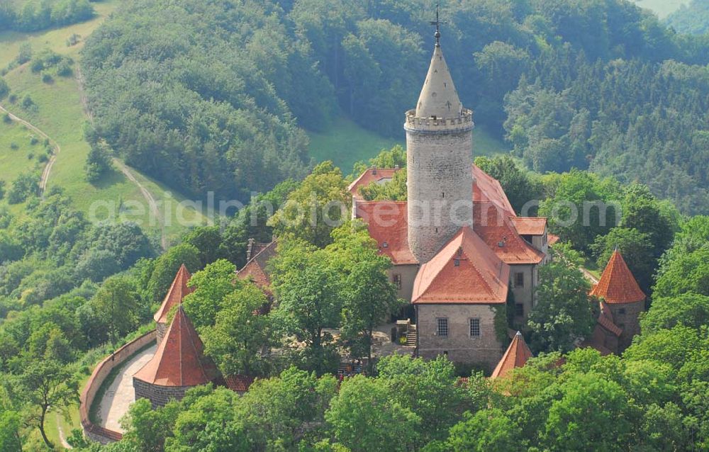 Aerial image Seitenroda - Blick auf die Leuchtenburg in Seitenroda bei Kahla im Thüringer Wald. Kontakt: Museum Leuchtenburg, 07768 Seitenroda, Tel: +49-36424-22 258