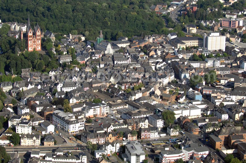 Aerial image Limburg an der Lahn - Blick auf Limburg an der Lahn. Kontakt: Stadtverwaltung Limburg, Werner-Senger-Str. 10, 65549 Limburg a.d. Lahn, Tel. +49 (0) 64 31 2 03 0, Fax +49 (0) 64 31 2 033 67, EMail info@stadt.limburg.de