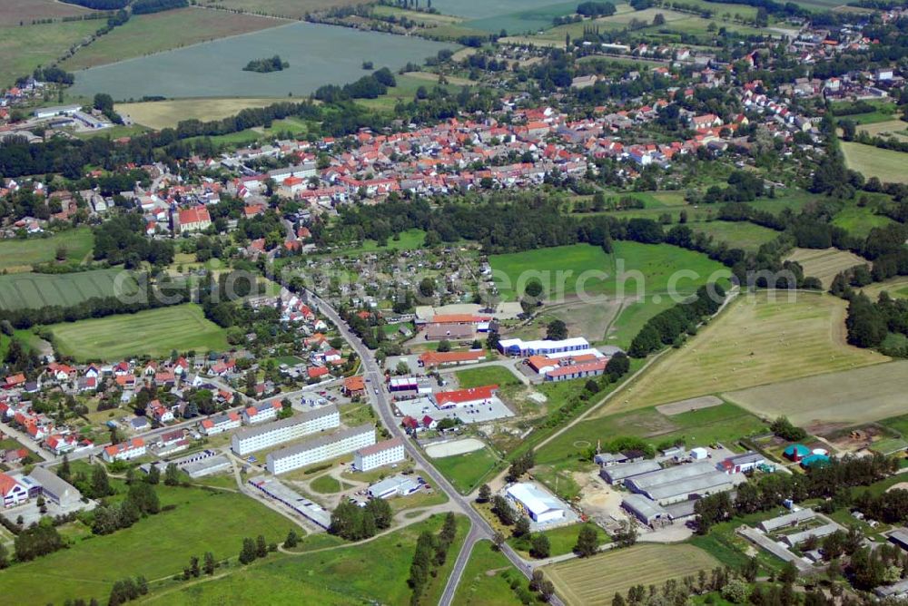 Loburg from above - Blick auf Loburg in Sachsen-Anhalt; PLZ:39279;