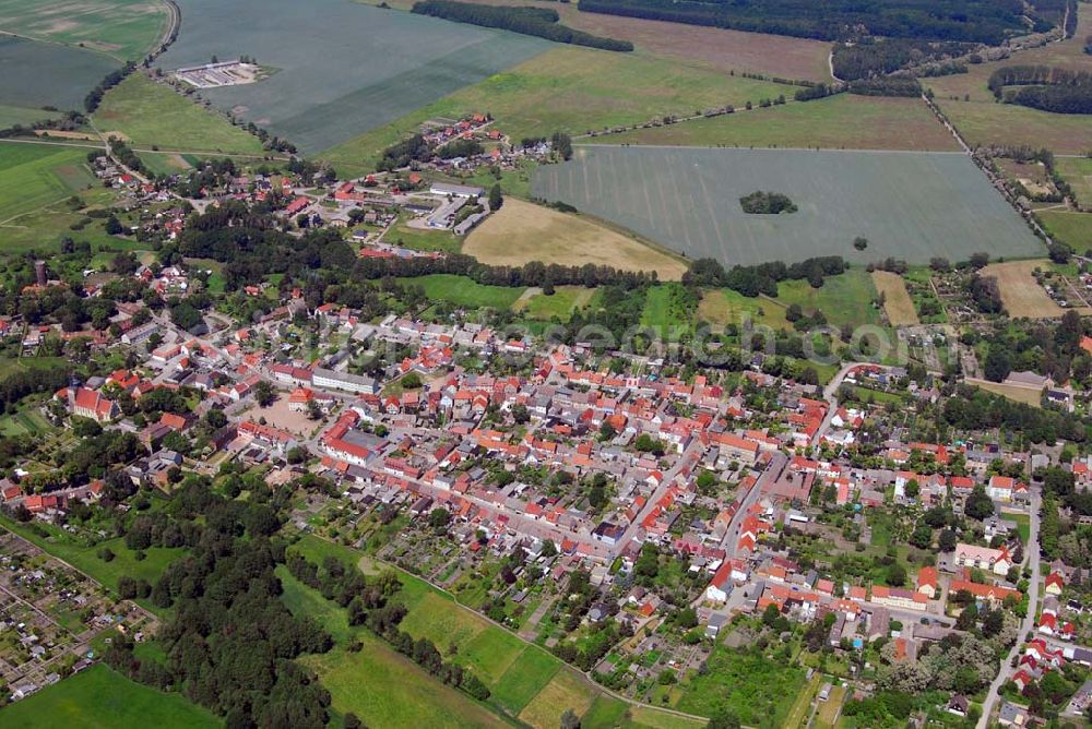 Loburg from above - Blick auf Loburg in Sachsen-Anhalt; PLZ:39279;