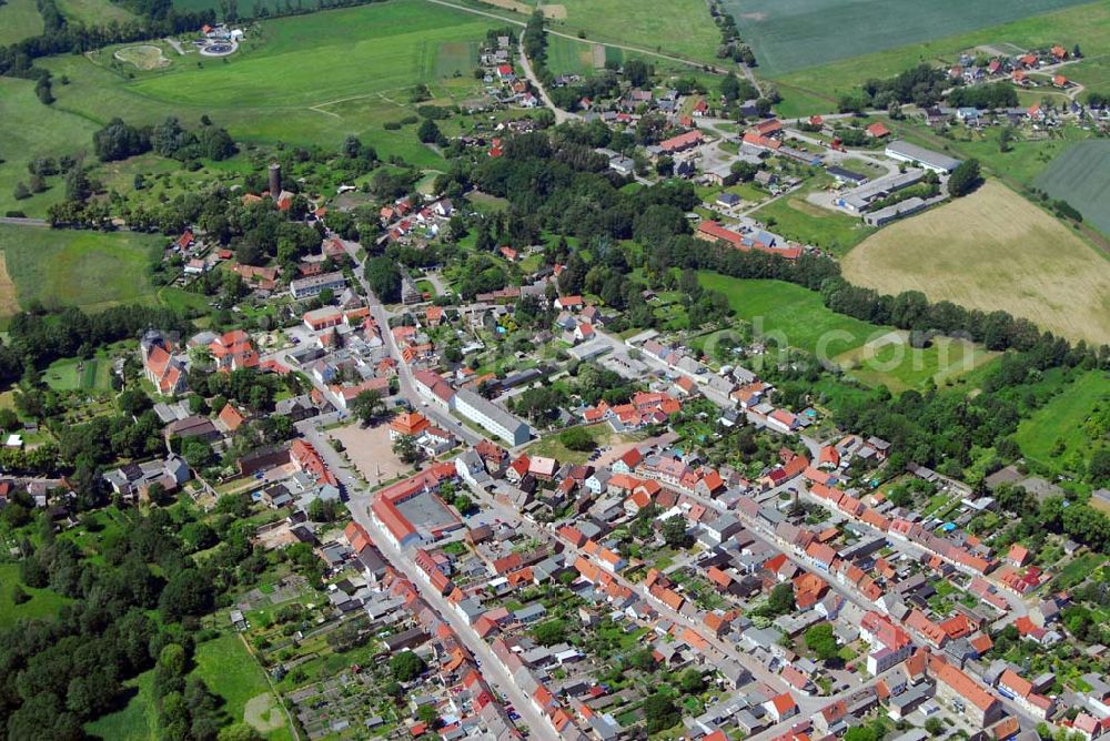 Loburg from the bird's eye view: Blick auf Loburg in Sachsen-Anhalt; PLZ:39279;