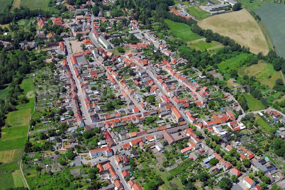 Aerial image Loburg - Blick auf Loburg in Sachsen-Anhalt; PLZ:39279;