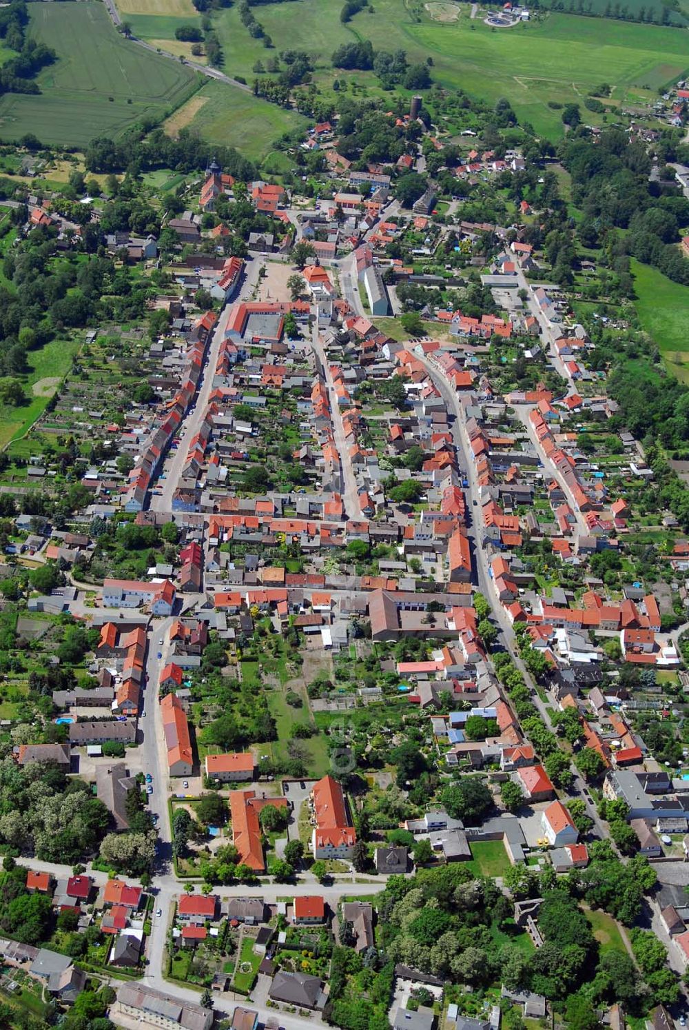 Loburg from above - Blick auf Loburg in Sachsen-Anhalt; PLZ:39279;