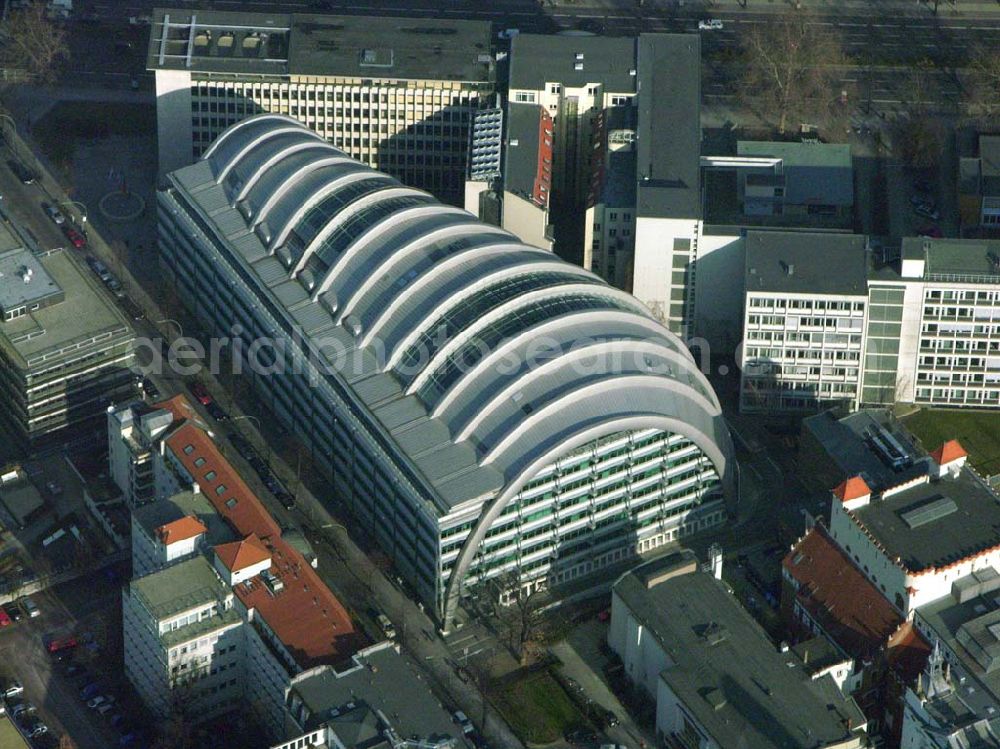 Aerial photograph Berlin - Charlottenburg - 07.02.2005 Berlin Charlottenburg Blick auf das Ludwig-Erhard-Haus,den Sitz der IHK Berlin an der Fasanenstraße 85