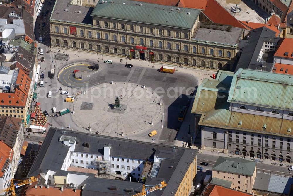 München from above - Blick auf den Max-Joseph-Platz in München