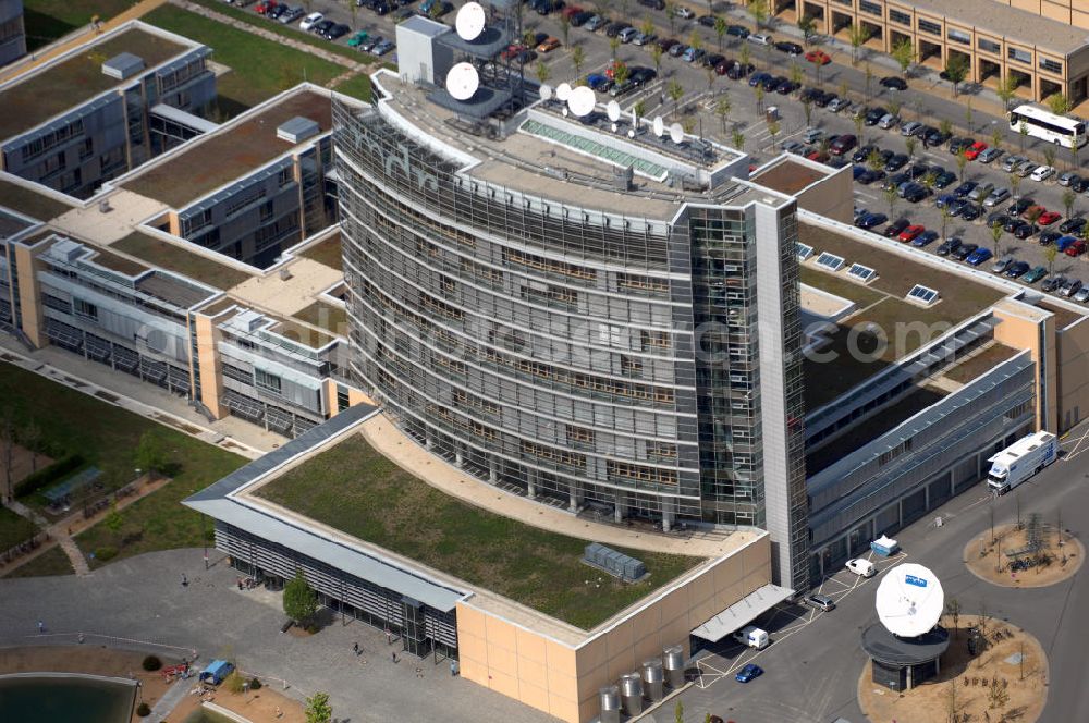 Aerial image Leipzig - Blick auf das MDR-Gelände an der Richard-Lehmann-Straße in Leipzig. Der am 13.07.2000 eingeweihte Neubau-Komplex harmoniert mit den ehemaligen Schlachthofbauten. Kontakt: Kantstr. 71 - 73, 04275 Leipzig, Tel. +49 (0)341 3000, EMail neue-medien@mdr.de