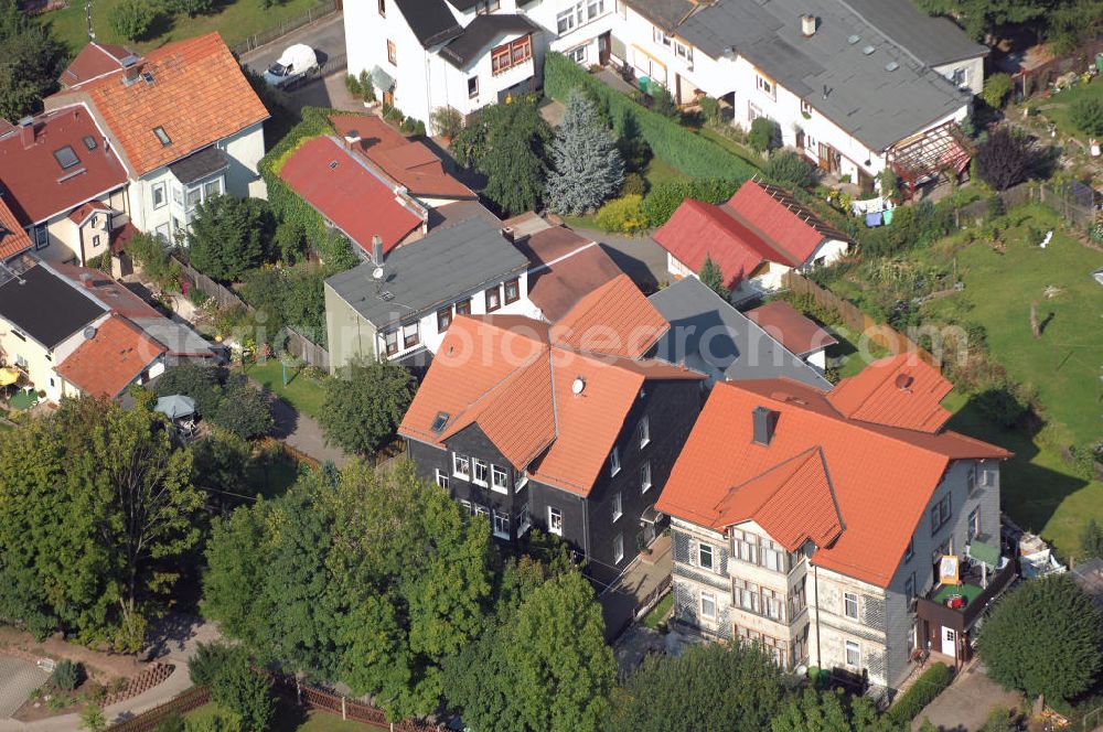 Friedrichroda from above - Blick auf Mehrfamilienhäuser in Friedrichroda im thüringer Landkreis Gotha.