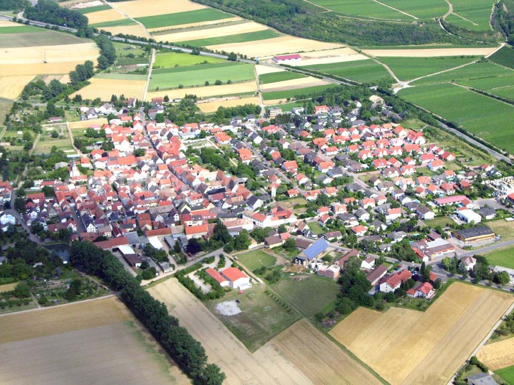 Aerial photograph Mörstadt / Rheinland-Pfalz - Blick auf Mörstadt in Rheinland-Pfalz