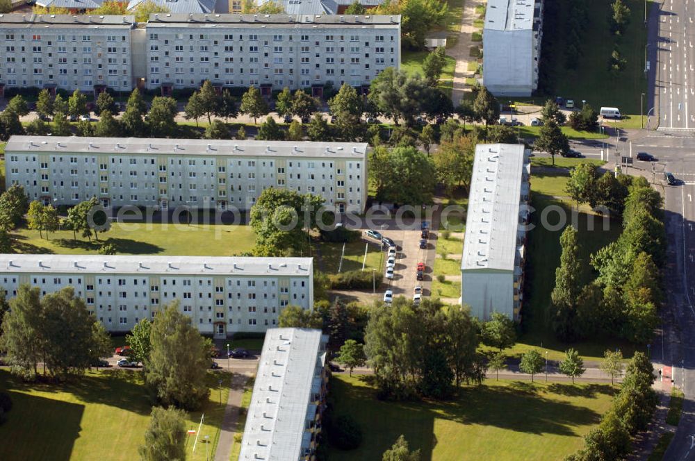 Aerial image Schwerin - Blick auf die Neubausiedlung im Schweriner Stadtteil Lankow an der Ratzeburger Straße/ Doktor-Joseph-Herzfeld Straße. Kontakt: Landeshauptstadt Schwerin Bürgerbüro, Am Packhof 2-6 19053 Schwerin, Tel. +49(0)385 545 1111, Fax +49(0)385 545 1809, Email: buergerbuero@schwerin.de