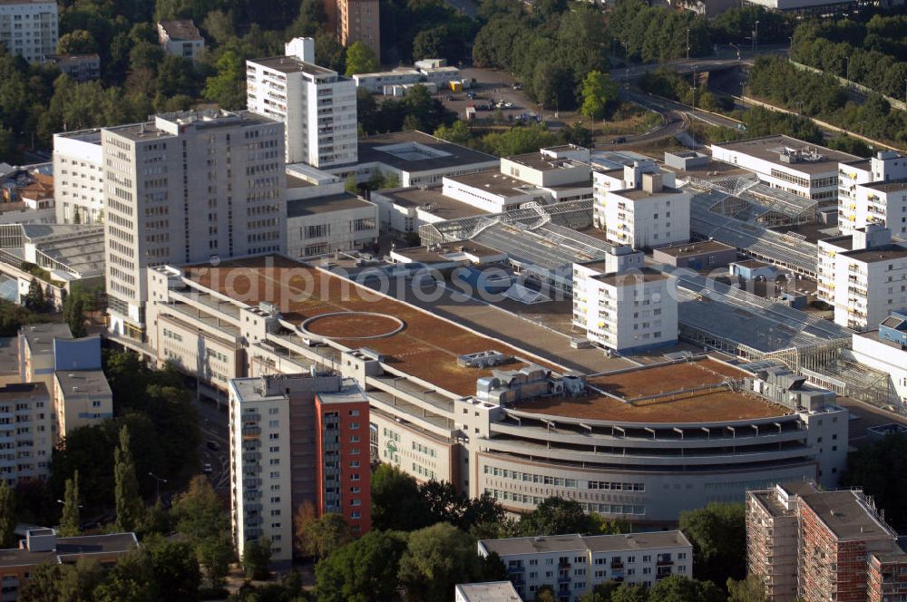 Aerial image Frankfurt am Main - Blick auf das Nordwestzentrum in Frankfurt-Heddernheim. Dieses Einkaufszentrum wurde 1968 eröffnet und bietet 150 Geschäfte, Dienstleister, Ärzte u.v.m. Adresse: NordWestZentrum Verwaltungsgesellschaft mbH, Limescorso 8, 60439 Frankfurt am Main, Tel. +49 (0)69 58 09 02 0, Fax +49 (0)69 58 09 02 40, EMail nwz@nwz-frankfurt.de