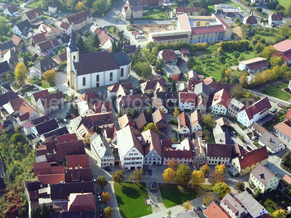 Hollfeld / Bayern from the bird's eye view: Der Ortskern von Hollfeld, einem staatlich anerkannten Erholungsort, der ein mittelalterliches Flair besitzt. Kontakt: 96142 Hollfeld,Tel. +49 9274 9800;