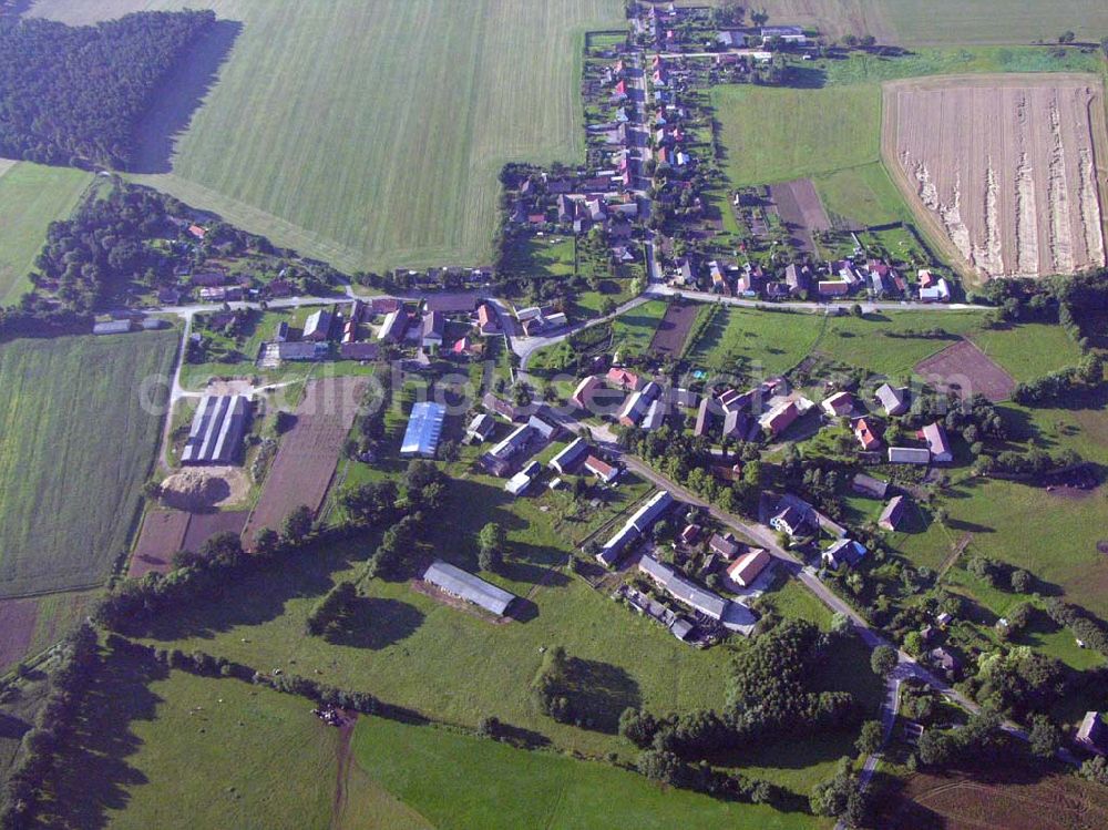 Aerial image Karrenzin Mecklenburg-Vorpommern - Ortskern von Karrenzin in Mecklenburg-Vorpommern